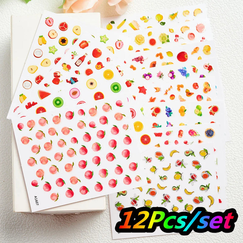 120Pcs Cartoon Children’s False Nail Set – Cute & Colourful Nail Tips with Jelly Glue
