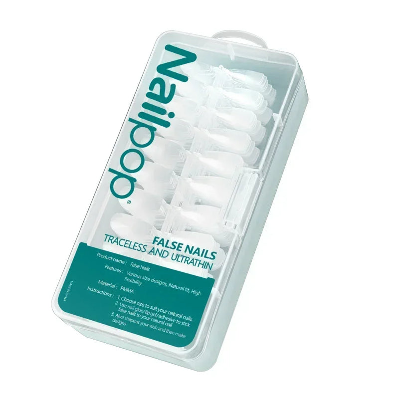 600PCS PRO Full Cover Fake Nail Tips – Clear, Matte & Semi-Matte Acrylic Nail Extensions