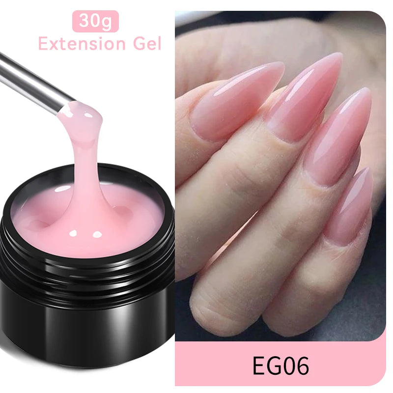 BORN PRETTY 30ml Milky Coloured Hard Gel – Jelly Nail Extension UV Gel for Nail Art