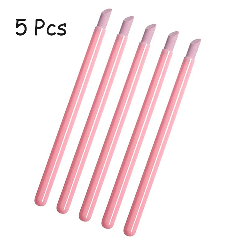 1-5PC Quartz Nail Grinding Pens – Cuticle Remover & Dead Skin Tool for Manicure & UV Gel Polish