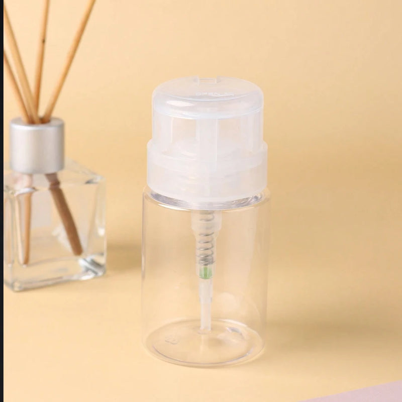 100ml Nail Polish Remover Bottle – Refillable Press Pump Dispenser for Manicure & Makeup Cleaning