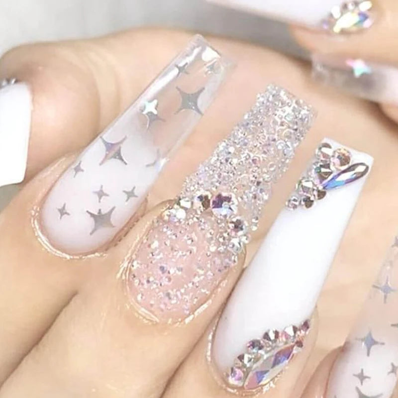 Holographic Laser Silver Nail Art Glitter Flakes Butterfly Love Heart Letter Shaped Sequins Nails