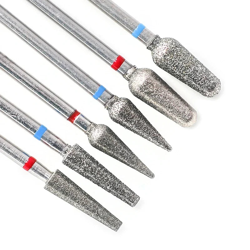 Diamond Ceramic Nail Drill Bits Milling Cutter for Manicure Left Right Rotary Cuticle Files Buffer