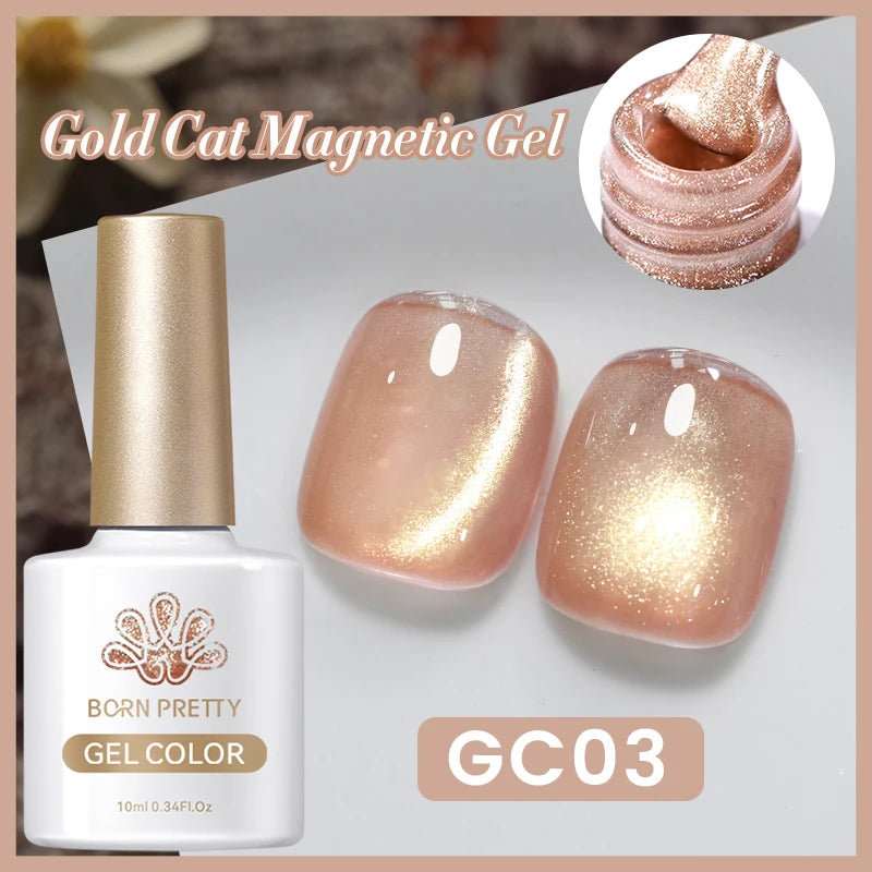 BORN PRETTY Auroras Cat Magnetic Gel Nail Polish 10ml – Semi-Permanent Jelly Glass Effect