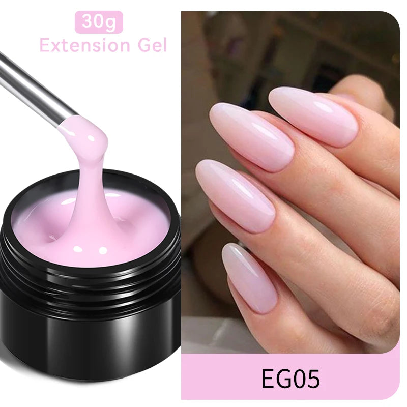 BORN PRETTY 30ml Milky Coloured Hard Gel – Jelly Nail Extension UV Gel for Nail Art