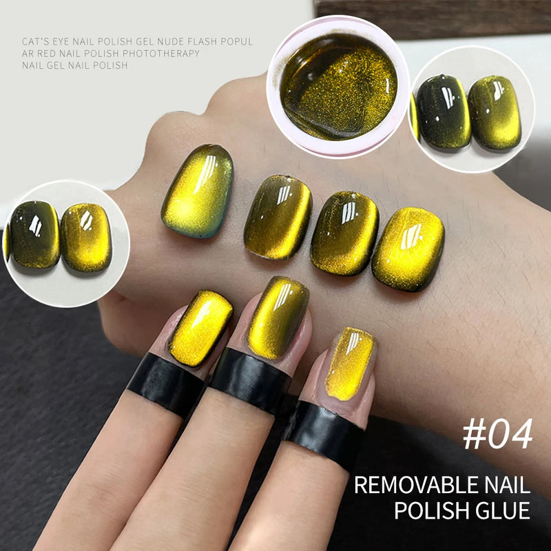 15ml Cat Eye Gel Nail Polish - Glitter Aurora Mermaid Sparkly Soak Off UV Gel Varnish