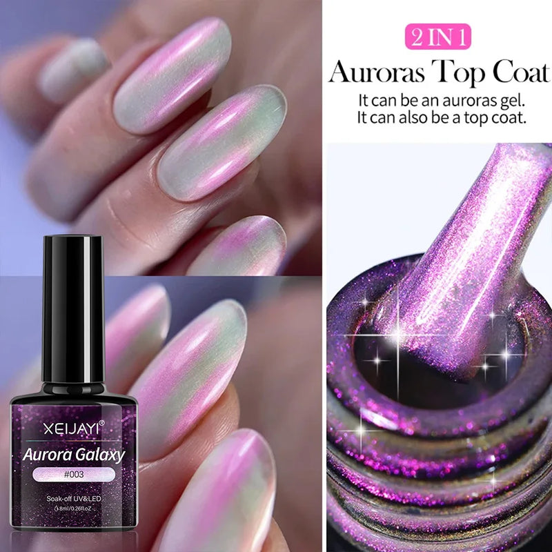 8ml Reflective Glitter Gel Nail Polish – Diamond Sparkling UV/LED Semi-Permanent Gel for Nail Art