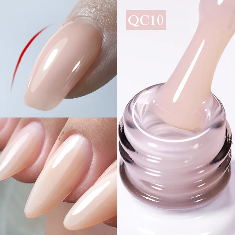 BORN PRETTY 10ml Milky White Jelly Nude Gel Nail Polish – White Translucent Soak Off Gel