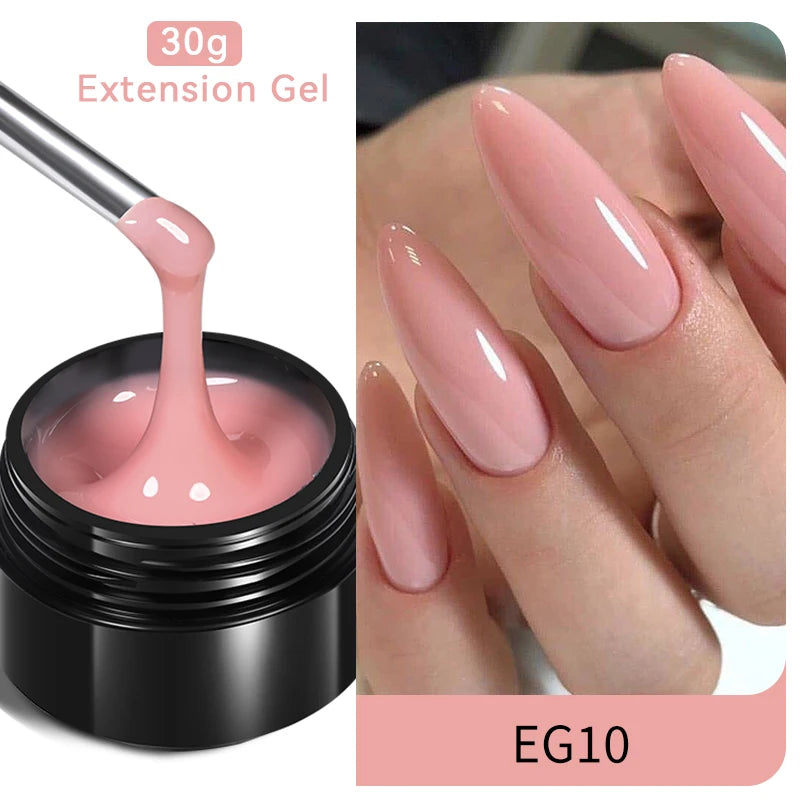 BORN PRETTY 30ml Milky Coloured Hard Gel – Jelly Nail Extension UV Gel for Nail Art