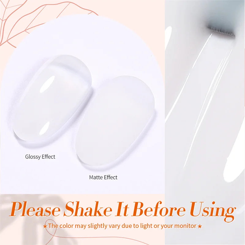 BORN PRETTY 10ml Milky White Jelly Nude Gel Nail Polish – White Translucent Soak Off Gel