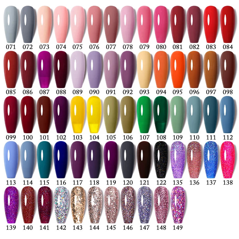 Glitter UV Gel Nail Polish Glitter Sequins Soak Off UV Gel Varnish Colorful Nail Gel Polish DIY