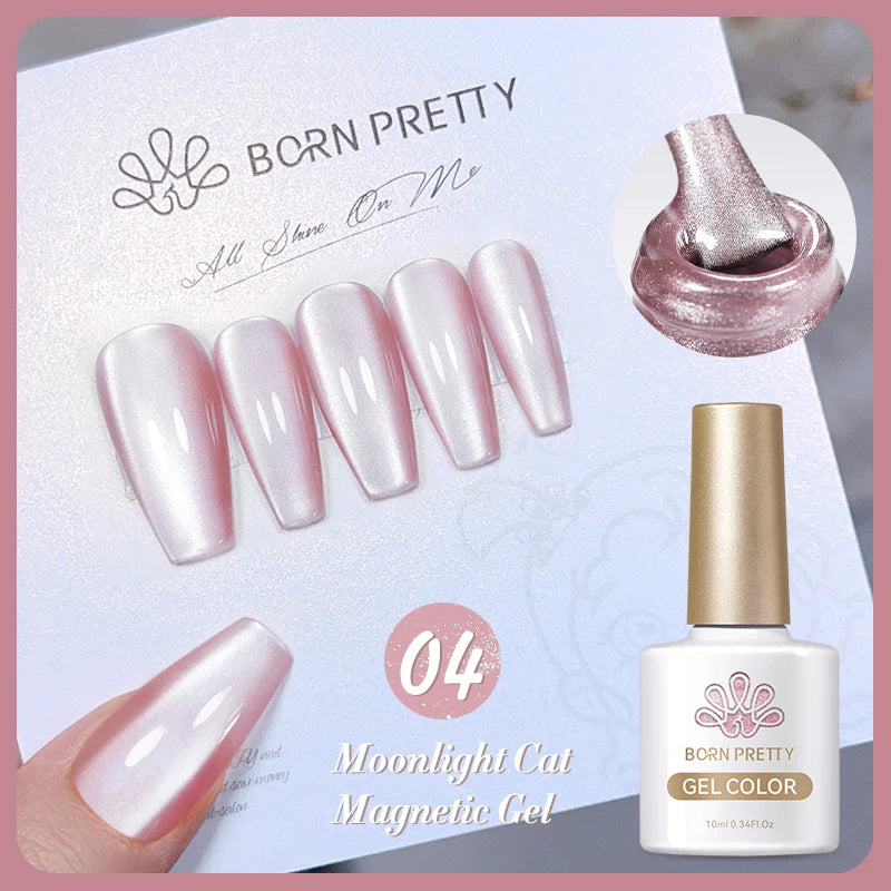 BORN PRETTY Auroras Cat Magnetic Gel Nail Polish 10ml – Semi-Permanent Jelly Glass Effect