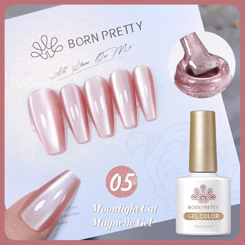 BORN PRETTY Auroras Cat Magnetic Gel Nail Polish 10ml – Semi-Permanent Jelly Glass Effect