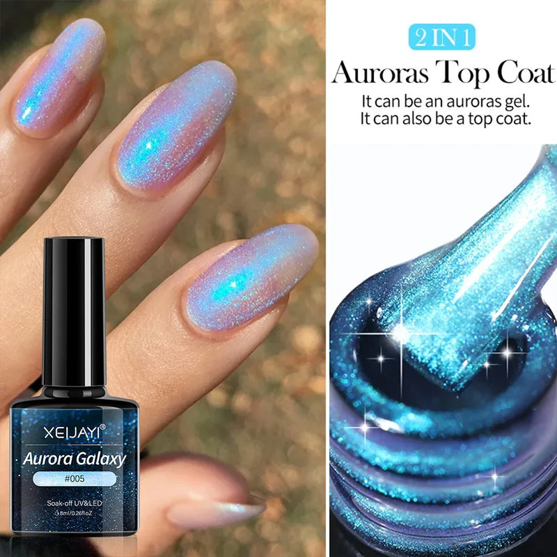 8ml Reflective Glitter Gel Nail Polish – Diamond Sparkling UV/LED Semi-Permanent Gel for Nail Art