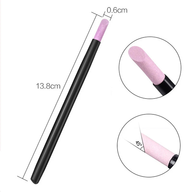 1-5PC Quartz Nail Grinding Pens – Cuticle Remover & Dead Skin Tool for Manicure & UV Gel Polish