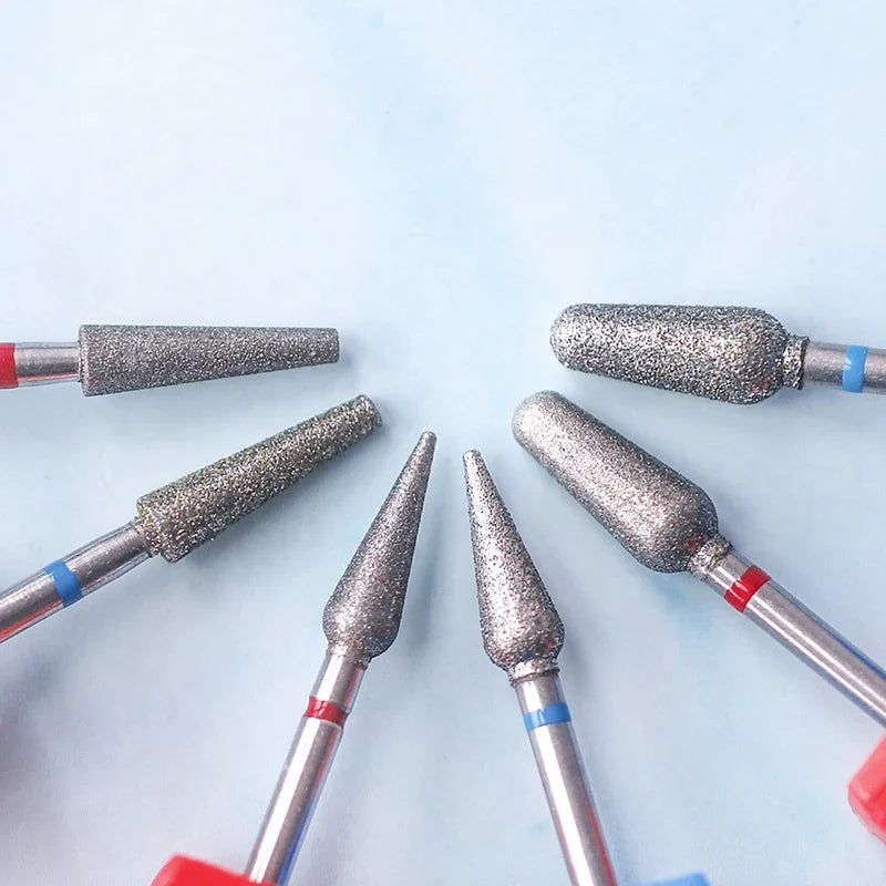 Diamond Ceramic Nail Drill Bits Milling Cutter for Manicure Left Right Rotary Cuticle Files Buffer