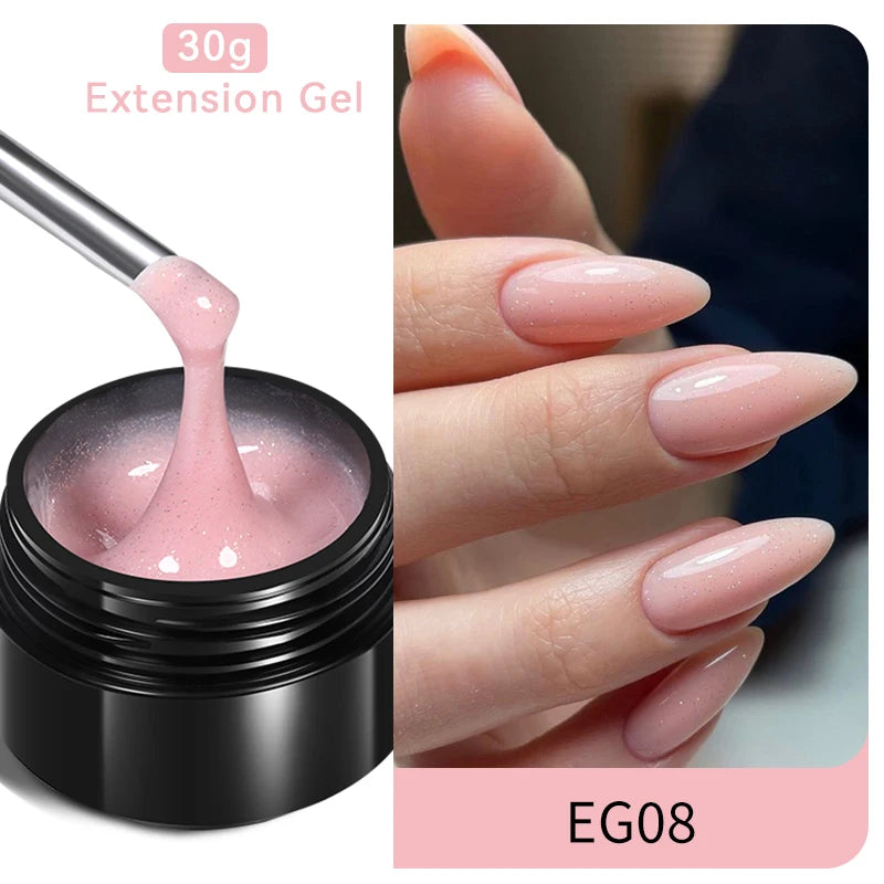 BORN PRETTY 30ml Milky Coloured Hard Gel – Jelly Nail Extension UV Gel for Nail Art