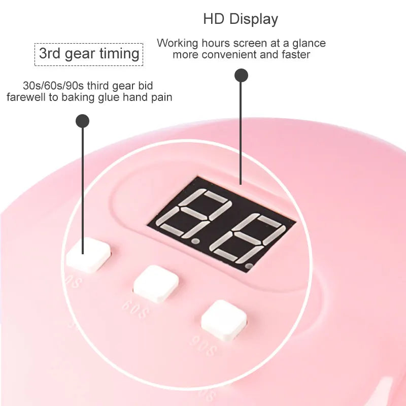 Nail Dryer Machine Portable USB Cable Home Use Nail Lamp For Drying Curing Nails Varnish 18pcs Beads