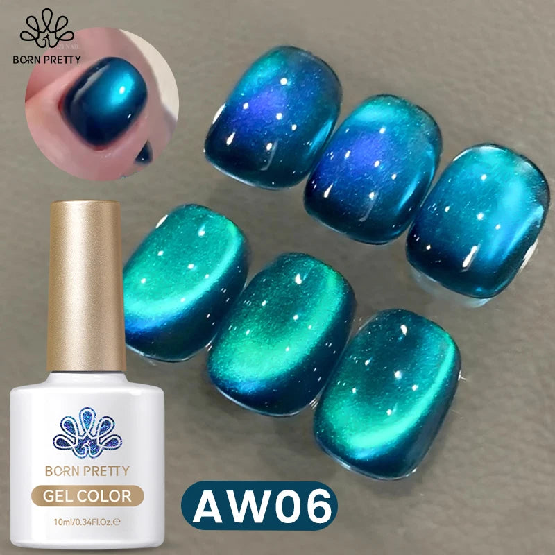 BORN PRETTY Auroras Cat Magnetic Gel Nail Polish 10ml – Semi-Permanent Jelly Glass Effect