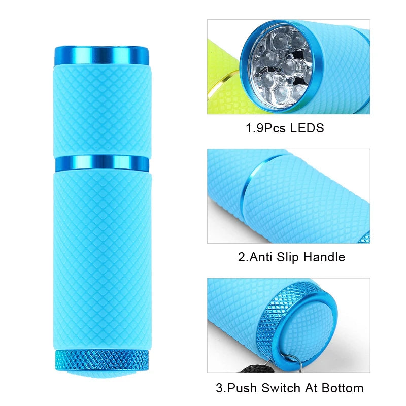 Mini 9 LED Nail Dryer – Portable UV Lamp for Fast Gel Polish Drying
