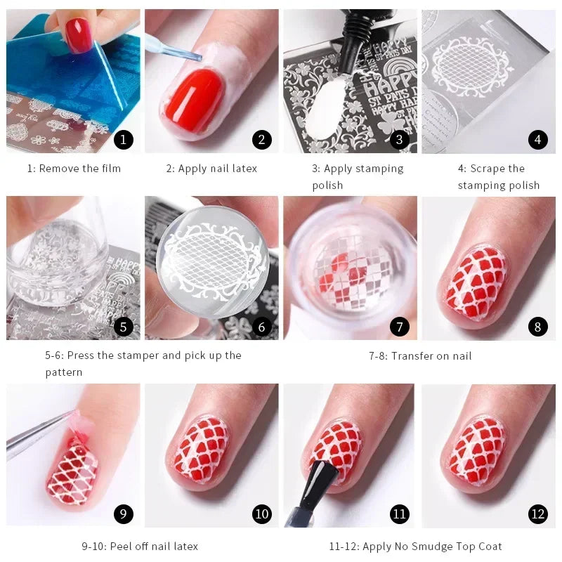 Nail Stamping Plates Tiger Zebra Leopard Print Animal Plants Image Stainless Steel Stencil Nail Art