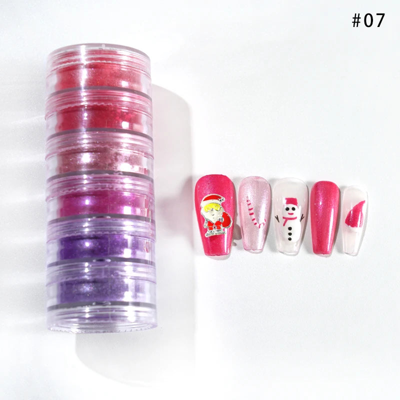 1pc 19 Colours Mirror Nail Glitter Powder – 0.5g Chrome Dust for Metallic, Holographic, and Chunky Nail Art
