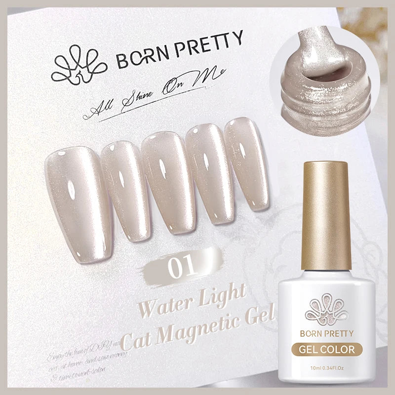 BORN PRETTY Auroras Cat Magnetic Gel Nail Polish 10ml – Semi-Permanent Jelly Glass Effect
