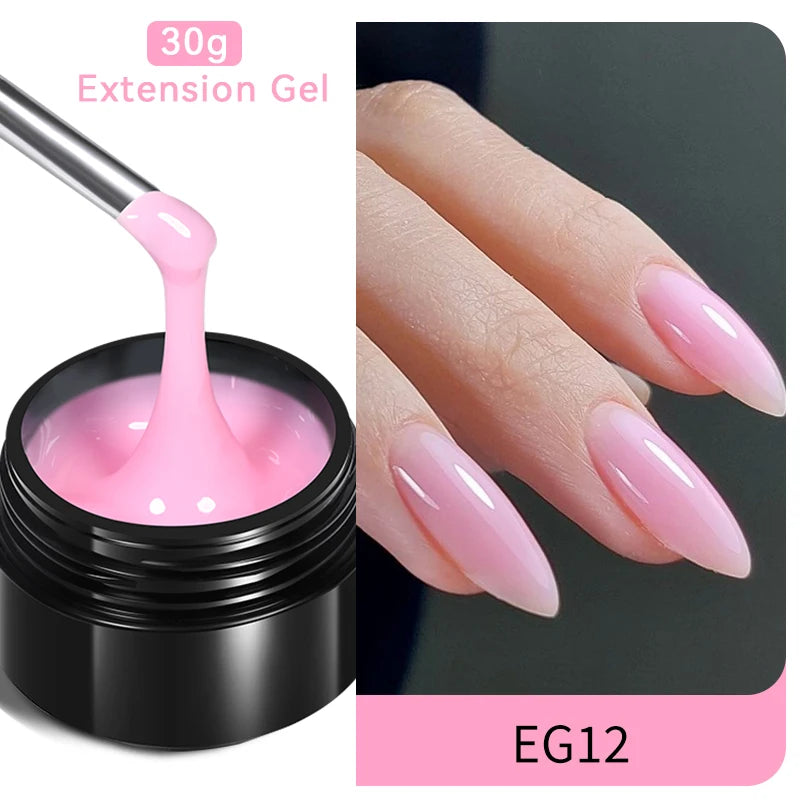 BORN PRETTY 30ml Milky Coloured Hard Gel – Jelly Nail Extension UV Gel for Nail Art