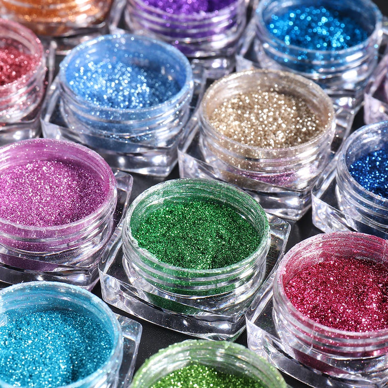 23 Colours Chrome Nail Powder Set – Y2K Metallic Mirror Pigments for Gel Nails & Nail Art Design