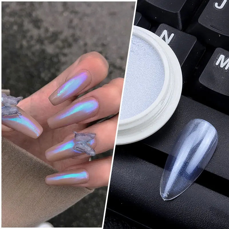1pc 19 Colours Mirror Nail Glitter Powder – 0.5g Chrome Dust for Metallic, Holographic, and Chunky Nail Art
