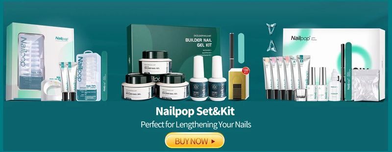 Nailpop 120pcs Soft Gel Nail Tips – Short Almond, Coffin & Square Shapes