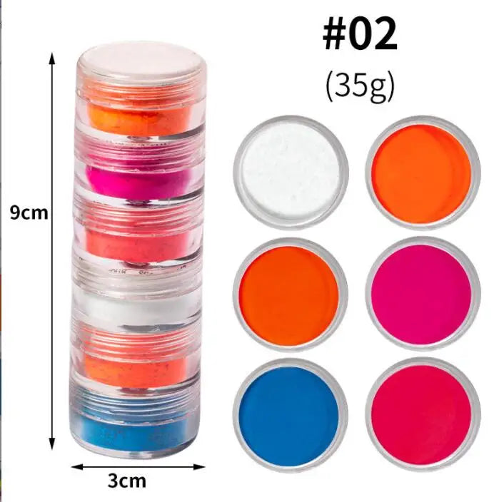 1pc 19 Colours Mirror Nail Glitter Powder – 0.5g Chrome Dust for Metallic, Holographic, and Chunky Nail Art