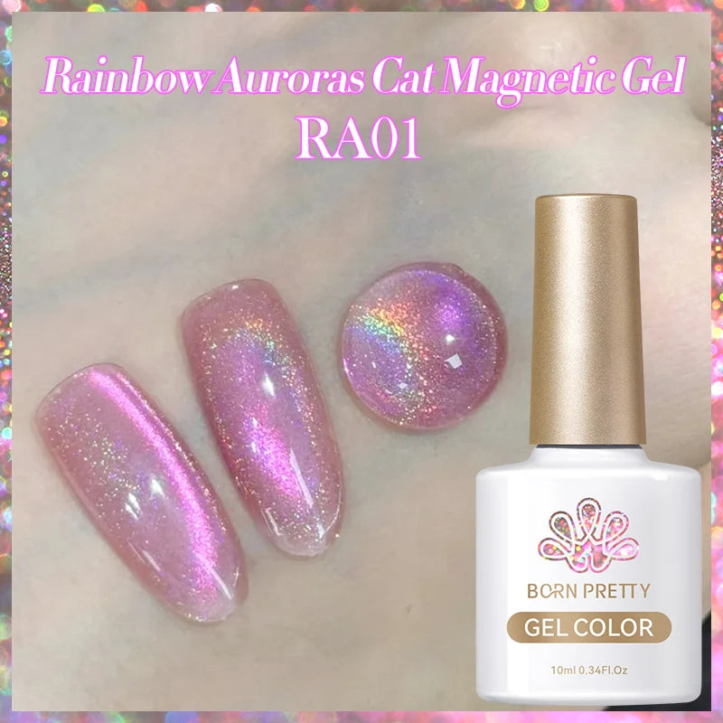 BORN PRETTY Auroras Cat Magnetic Gel Nail Polish 10ml – Semi-Permanent Jelly Glass Effect