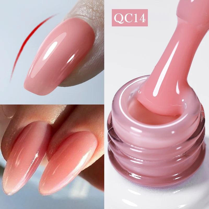 BORN PRETTY 10ml Milky White Jelly Nude Gel Nail Polish – White Translucent Soak Off Gel