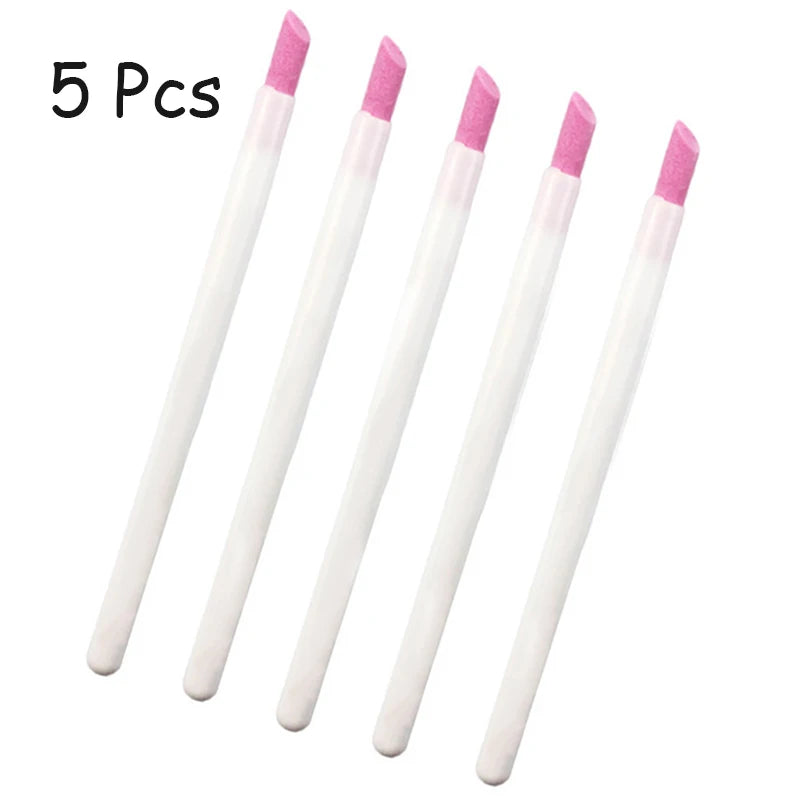 1-5PC Quartz Nail Grinding Pens – Cuticle Remover & Dead Skin Tool for Manicure & UV Gel Polish