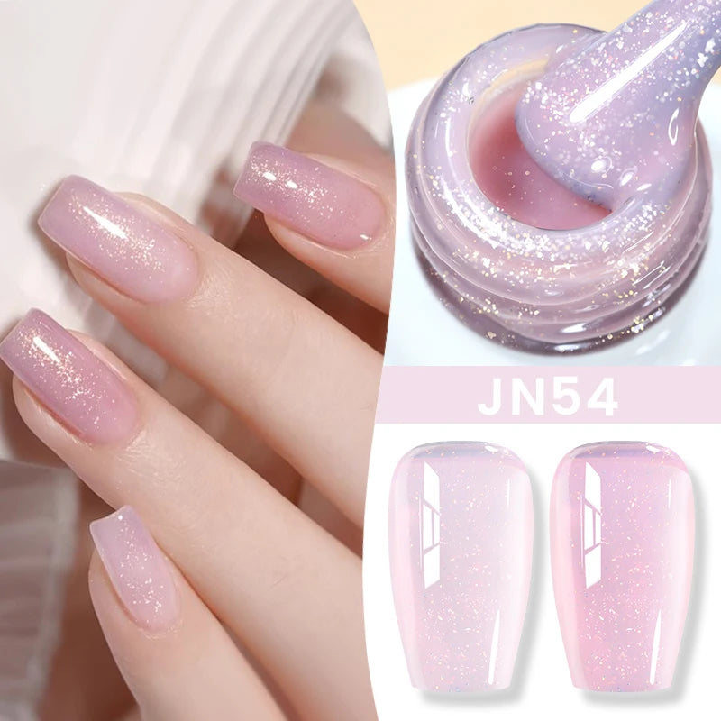 BORN PRETTY 10ml Milky White Jelly Nude Gel Nail Polish – White Translucent Soak Off Gel