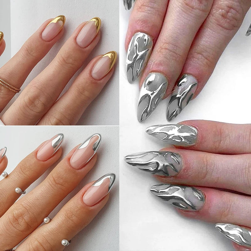 23 Colours Chrome Nail Powder Set – Y2K Metallic Mirror Pigments for Gel Nails & Nail Art Design