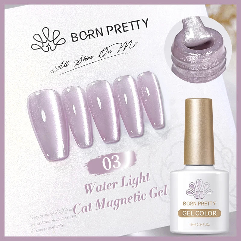 BORN PRETTY Auroras Cat Magnetic Gel Nail Polish 10ml – Semi-Permanent Jelly Glass Effect