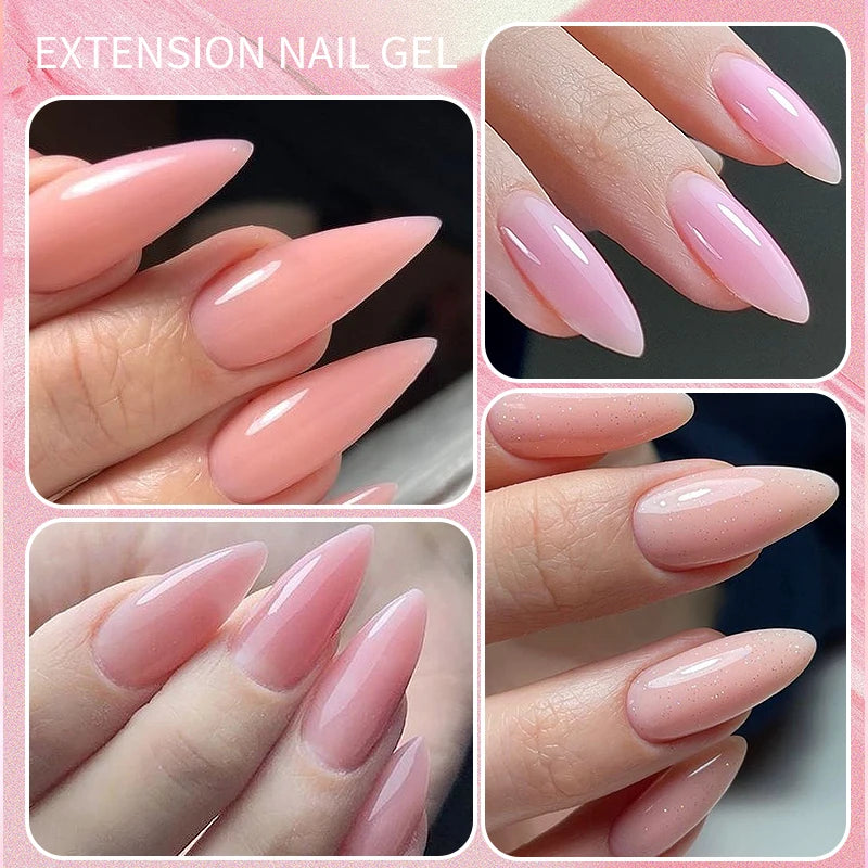 BORN PRETTY 30ml Milky Coloured Hard Gel – Jelly Nail Extension UV Gel for Nail Art