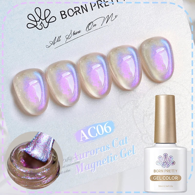 BORN PRETTY Auroras Cat Magnetic Gel Nail Polish 10ml – Semi-Permanent Jelly Glass Effect