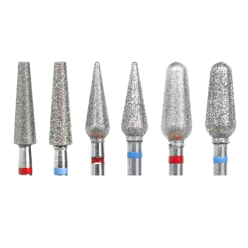 Diamond Ceramic Nail Drill Bits Milling Cutter for Manicure Left Right Rotary Cuticle Files Buffer