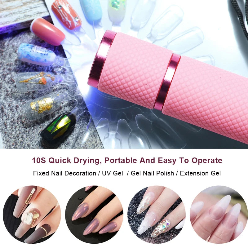 Mini 9 LED Nail Dryer – Portable UV Lamp for Fast Gel Polish Drying