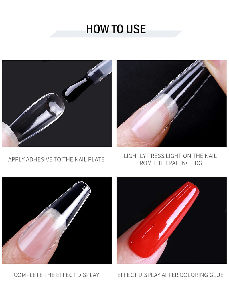 550pcs Soft Gel Coffin Nail Tips – Long Half-Matte Full Cover False Nails for DIY Acrylic Manicures