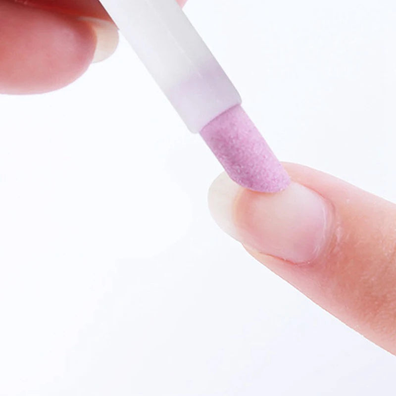 1-5PC Quartz Nail Grinding Pens – Cuticle Remover & Dead Skin Tool for Manicure & UV Gel Polish