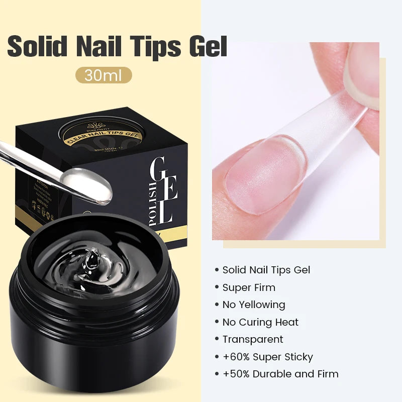 BORN PRETTY 30ml Milky Coloured Hard Gel – Jelly Nail Extension UV Gel for Nail Art