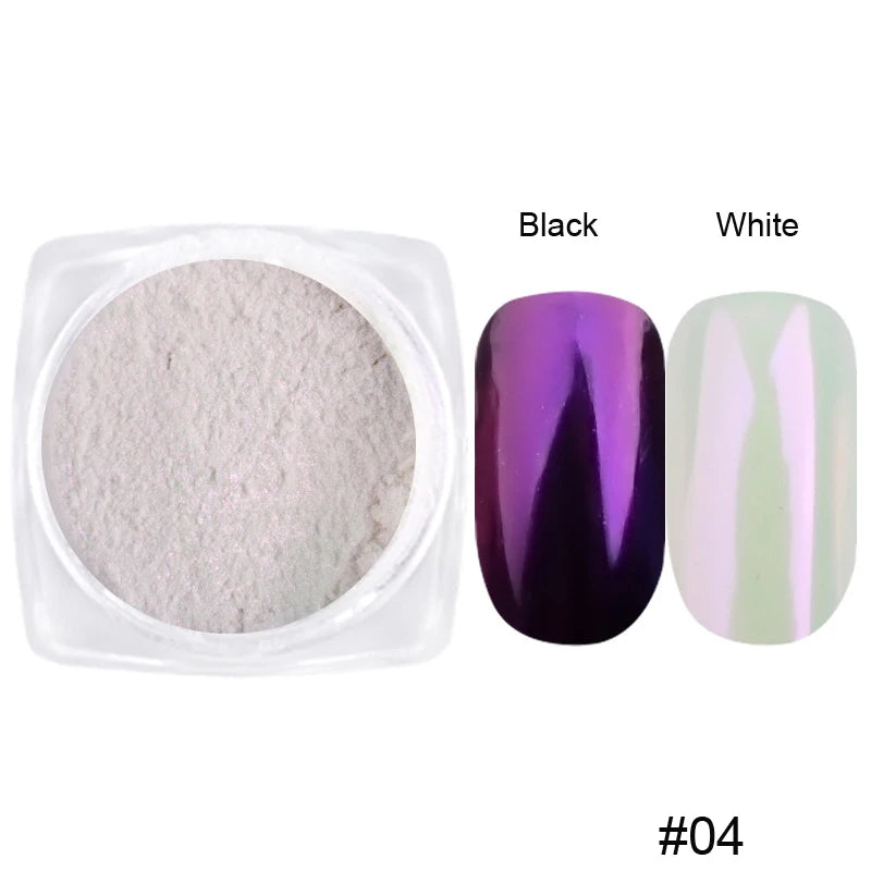 1pc 19 Colours Mirror Nail Glitter Powder – 0.5g Chrome Dust for Metallic, Holographic, and Chunky Nail Art