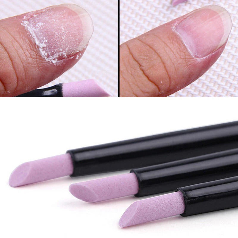 1-5PC Quartz Nail Grinding Pens – Cuticle Remover & Dead Skin Tool for Manicure & UV Gel Polish