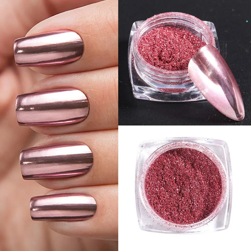 23 Colours Chrome Nail Powder Set – Y2K Metallic Mirror Pigments for Gel Nails & Nail Art Design