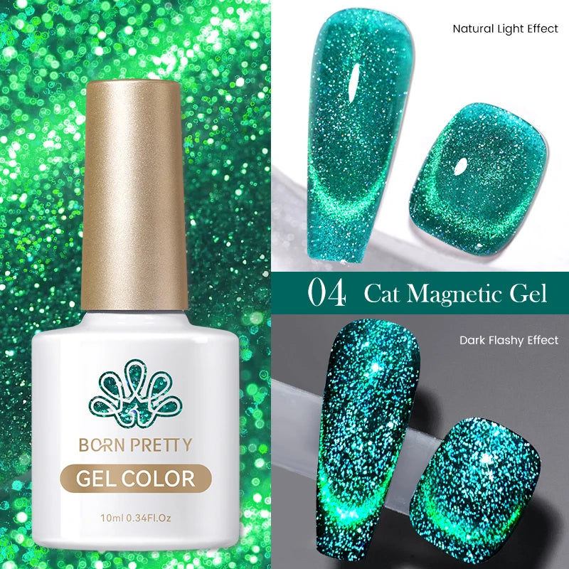 BORN PRETTY Auroras Cat Magnetic Gel Nail Polish 10ml – Semi-Permanent Jelly Glass Effect