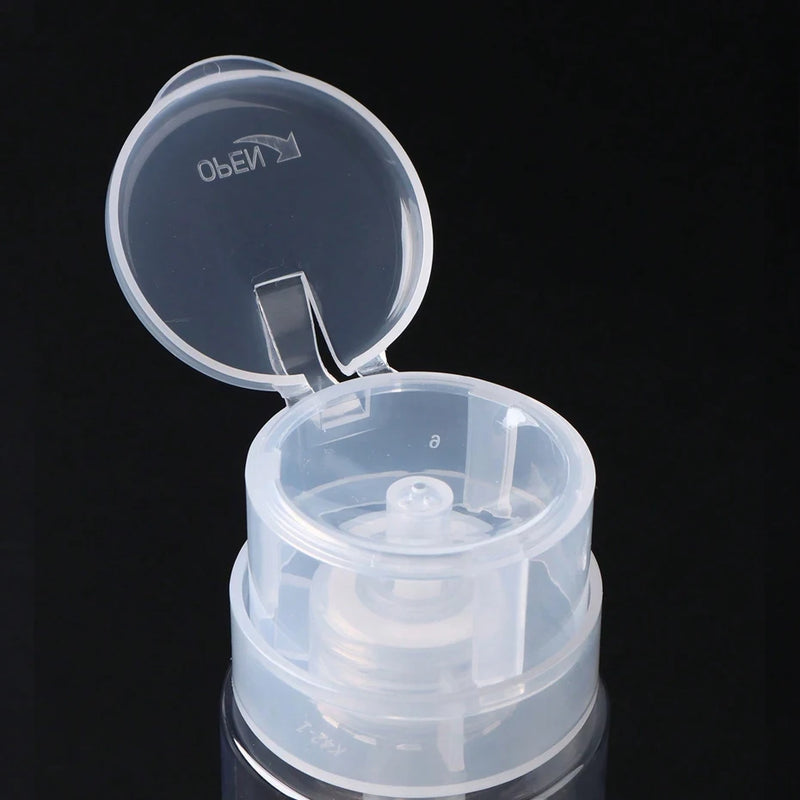 100ml Nail Polish Remover Bottle – Refillable Press Pump Dispenser for Manicure & Makeup Cleaning